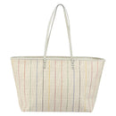 FENDI Zucca Canvas Tote Bag PVC Ivory Gold Auth 145993-2
