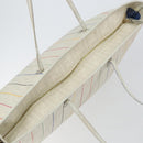 FENDI Zucca Canvas Tote Bag PVC Ivory Gold Auth 145993-6