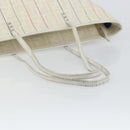 FENDI Zucca Canvas Tote Bag PVC Ivory Gold Auth 145993-7