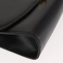 BALLY Chain Shoulder Bag Leather Black Gold Auth 145994-9