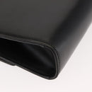 BALLY Chain Shoulder Bag Leather Black Gold Auth 145994-15