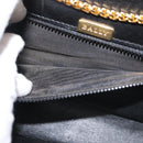 BALLY Chain Shoulder Bag Leather Black Gold Auth 145994-12