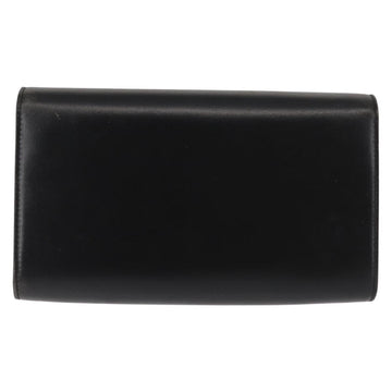 BALLY Chain Shoulder Bag Leather Black Gold Auth 145994 - 0