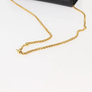 BALLY Chain Shoulder Bag Leather Black Gold Auth 145994-7