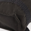 HERMES Her Line Backpack Canvas Gray Silver Auth 145996-10