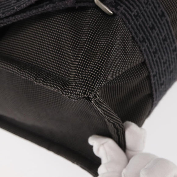 HERMES Her Line Backpack Canvas Gray Silver Auth 145996