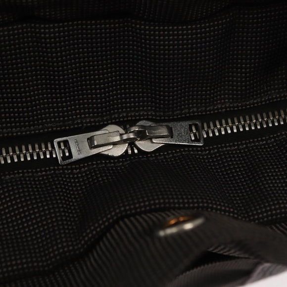 HERMES Her Line Backpack Canvas Gray Silver Auth 145996