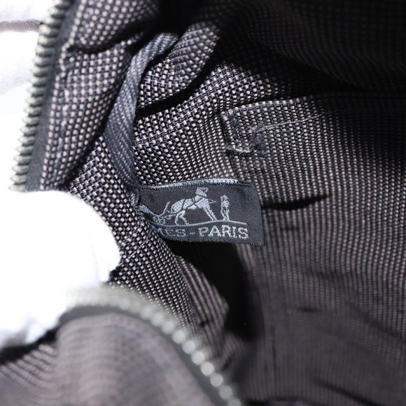 HERMES Her Line Backpack Canvas Gray Silver Auth 145996