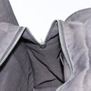 HERMES Her Line Backpack Canvas Gray Silver Auth 145996-20