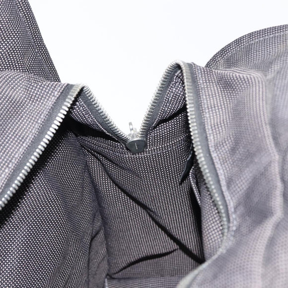 HERMES Her Line Backpack Canvas Gray Silver Auth 145996