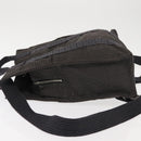 HERMES Her Line Backpack Canvas Gray Silver Auth 145996-4