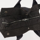 HERMES Her Line Backpack Canvas Gray Silver Auth 145996-6