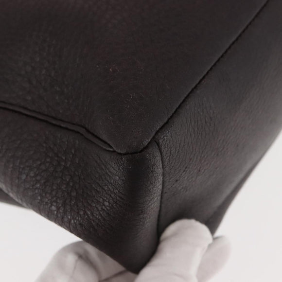 CARTIER Trinity Tote Bag Leather Brown Gold Auth 145998