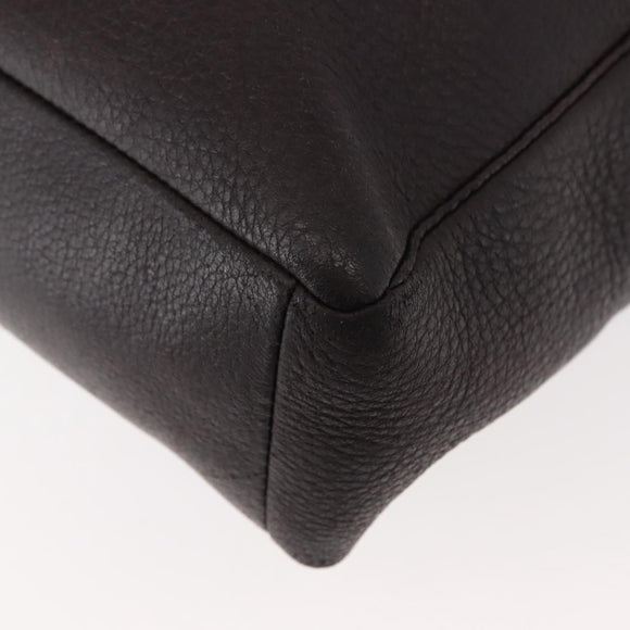 CARTIER Trinity Tote Bag Leer Bruin Goud Auth 145998