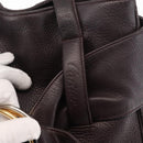 CARTIER Trinity Tote Bag Leer Bruin Goud Auth 145998-10