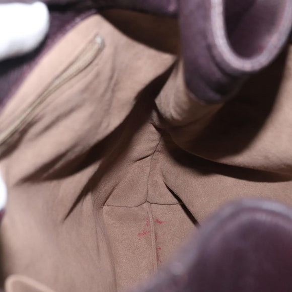 CARTIER Trinity Tote Bag Leather Brown Gold Auth 145998