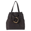 CARTIER Trinity Tote Bag Leer Bruin Goud Auth 145998-13