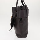 CARTIER Trinity Tote Bag Leer Bruin Goud Auth 145998-3