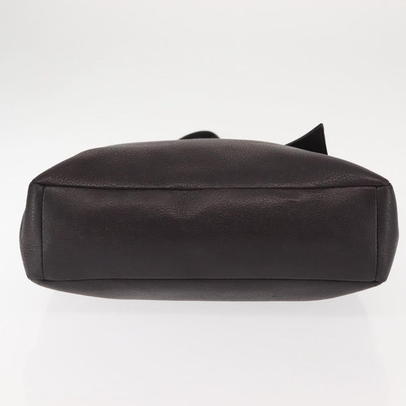 CARTIER Trinity Tote Bag Leather Brown Gold Auth 145998