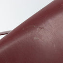 CARTIER Shoulder Bag Leather Bordeaux Gold Auth 145999-10
