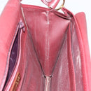 CARTIER Shoulder Bag Leather Bordeaux Gold Auth 145999-19