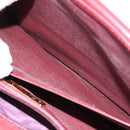CARTIER Shoulder Bag Leather Bordeaux Gold Auth 145999-21
