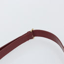 CARTIER Shoulder Bag Leather Bordeaux Gold Auth 145999-8