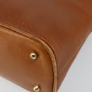 GUCCI Bamboo Hand Bag Leather Brown Gold 000 1274 0290 Auth 146002-14