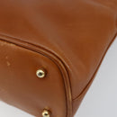 GUCCI Bamboo Hand Bag Leather Brown Gold 000 1274 0290 Auth 146002-16