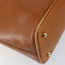 GUCCI Bamboo Hand Bag Leather Brown Gold 000 1274 0290 Auth 146002-9