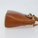 GUCCI Bamboo Hand Bag Leather Brown Gold 000 1274 0290 Auth 146002-3