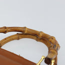 GUCCI Bamboo Hand Bag Leather Brown Gold 000 1274 0290 Auth 146002-8