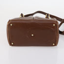 GUCCI Bamboo Hand Bag Leather 2way Brown Gold 000 122 0316 Auth 146003-5