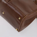 GUCCI Bamboo Hand Bag Leather 2way Brown Gold 000 122 0316 Auth 146003-9