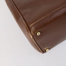 GUCCI Bamboo Hand Bag Leather 2way Brown Gold 000 122 0316 Auth 146003-16