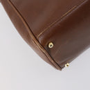 GUCCI Bamboo Hand Bag Leather 2way Brown Gold 000 122 0316 Auth 146003-18