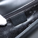 GUCCI Shoulder Bag Leather Black Silver 001 3064 Auth 146004-19