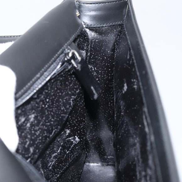 GUCCI Shoulder Bag Leather Black Silver 001 3064 Auth 146004