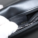 GUCCI Shoulder Bag Leather Black Silver 001 3064 Auth 146004-12
