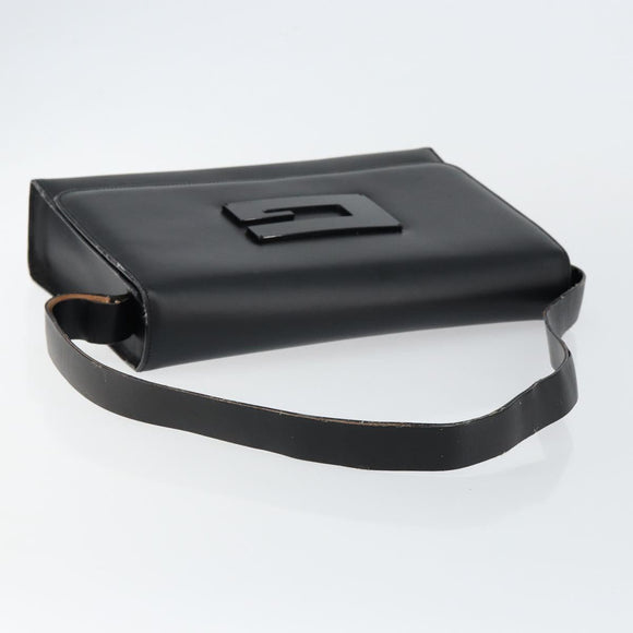 GUCCI Shoulder Bag Leather Black Silver 001 3064 Auth 146004