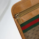 GUCCI Micro GG Supreme Web Sherry Line Bag PVC Beige 017 115 4126 Auth 146005-13
