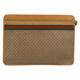 GUCCI Micro GG Supreme Web Sherry Line Bag PVC Beige 017 115 4126 Auth 146005 - 0