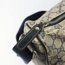 GUCCI GG Supreme Shoulder Bag PVC Navy Gold 246881 Auth 146007-10