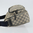 GUCCI GG Supreme Shoulder Bag PVC Navy Gold 246881 Auth 146007-4