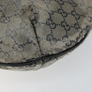 GUCCI GG Crystal Shoulder Bag Coated Canvas Navy Gold 181092 Auth 146008-9