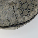 GUCCI GG Crystal Shoulder Bag Coated Canvas Navy Gold 181092 Auth 146008-15