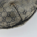 GUCCI GG Crystal Shoulder Bag Coated Canvas Navy Gold 181092 Auth 146008-16