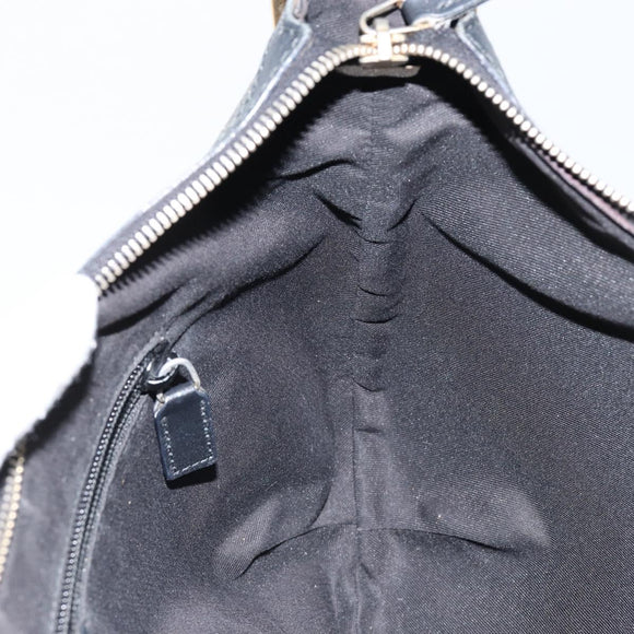 GUCCI GG Crystal Shoulder Bag Coated Canvas Navy Gold 181092 Auth 146008