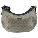 GUCCI GG Crystal Shoulder Bag Coated Canvas Navy Gold 181092 Auth 146008-13