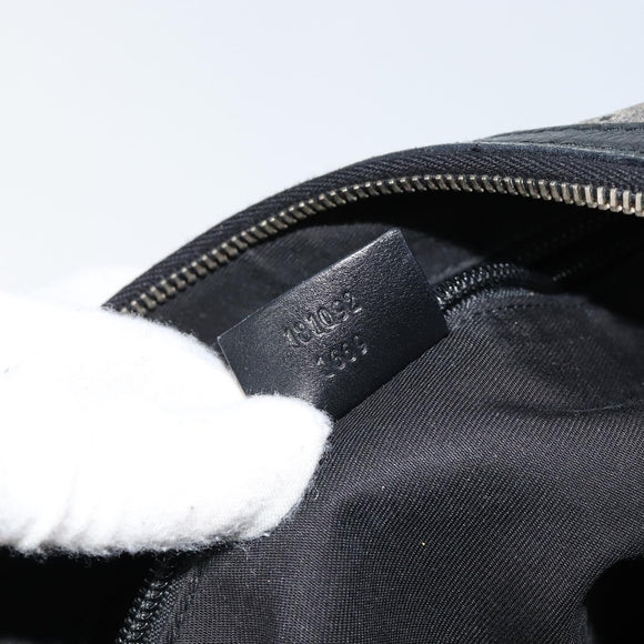 GUCCI GG Crystal Shoulder Bag Coated Canvas Navy Gold 181092 Auth 146008